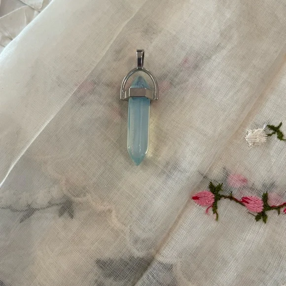 NWOTS Opalite Hexagon Point Pendulum Pendant Chakra Reiki Healing Amulet - Picture 2 of 4